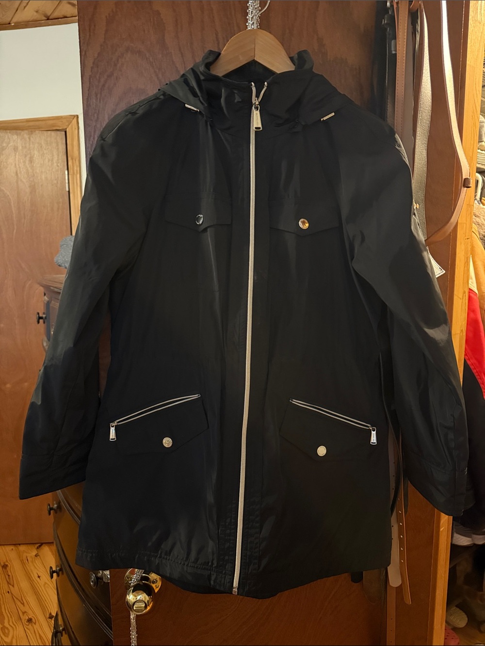 Michael Kors Black Jacket with White Label